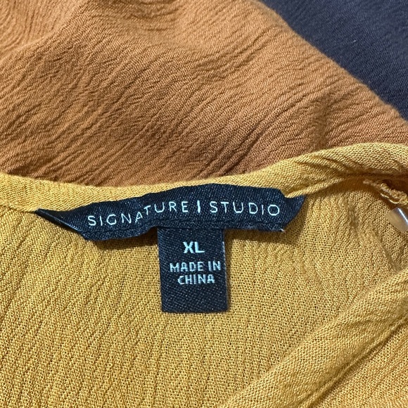 Signature Studio ||  Mustard,Copper and Brown colors Women’s Long Sleeve Sz Xl - Picture 6 of 6